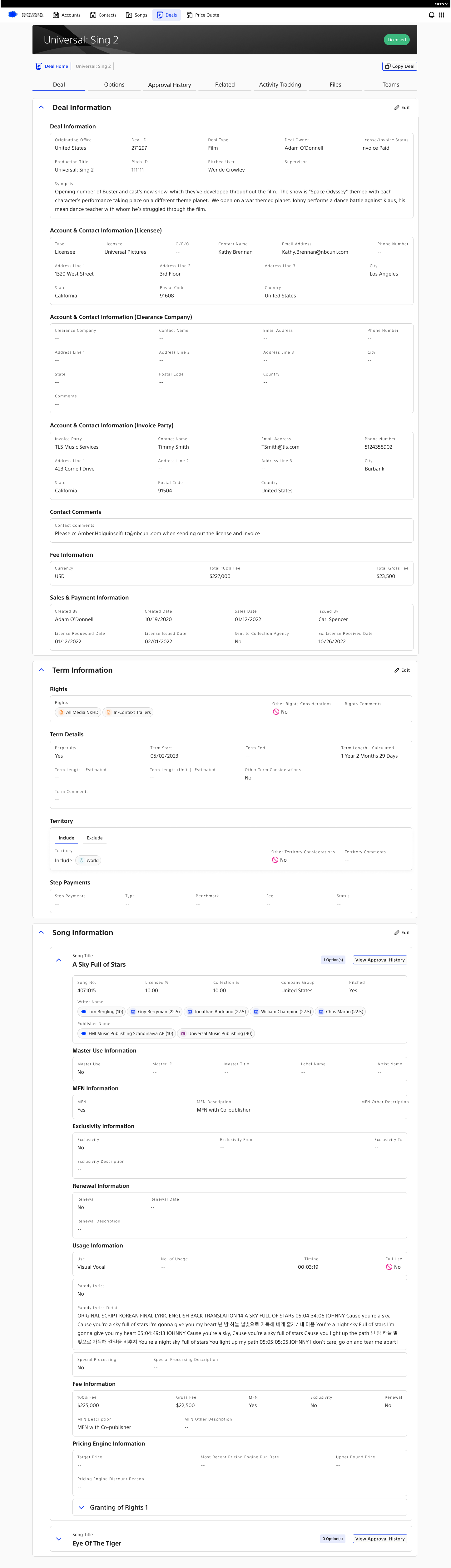 Deal workspace — all open